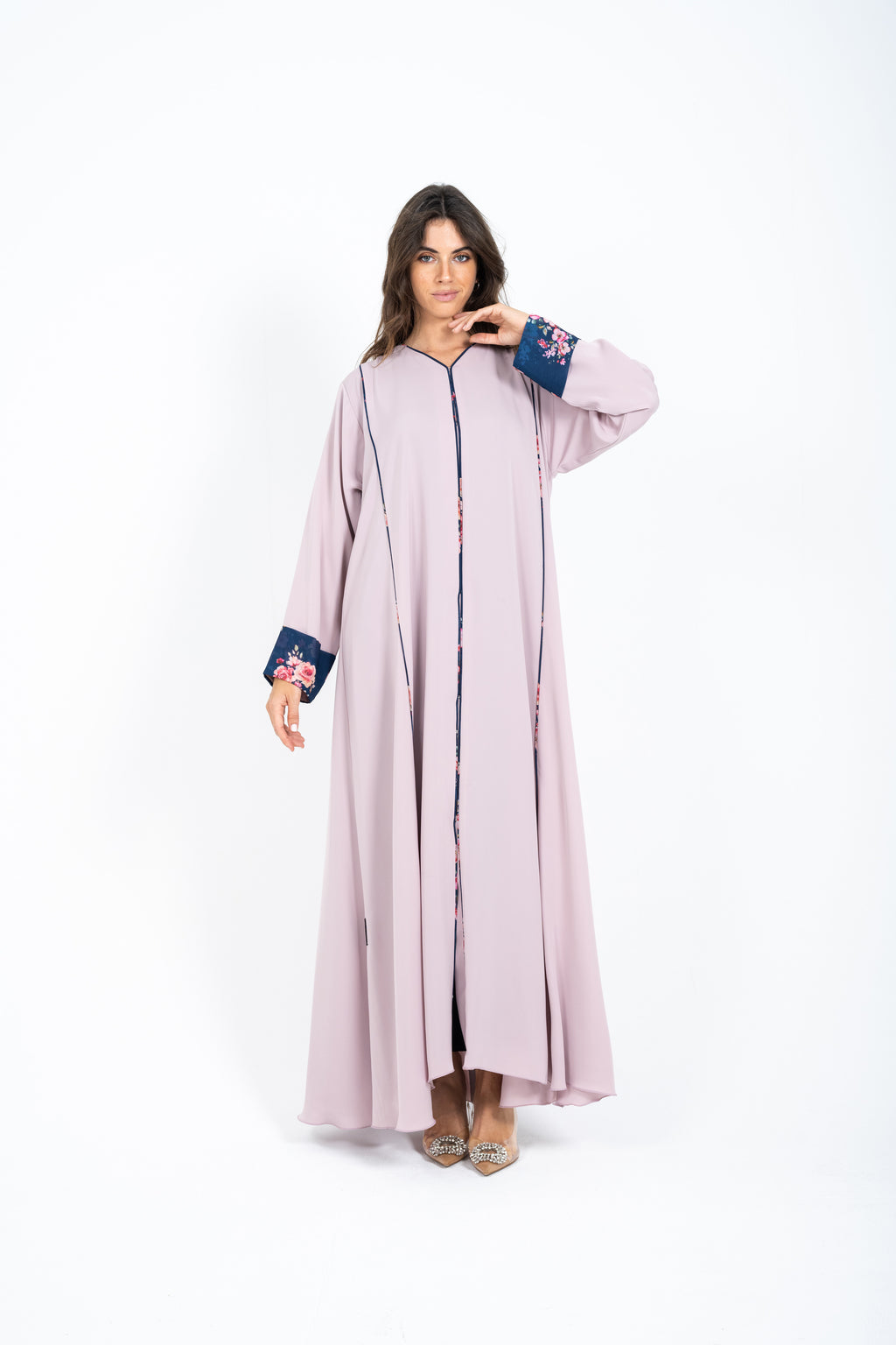 Blue Printed Abaya