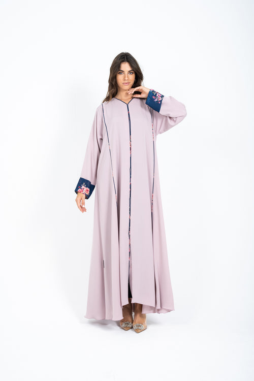 Blue Printed Abaya