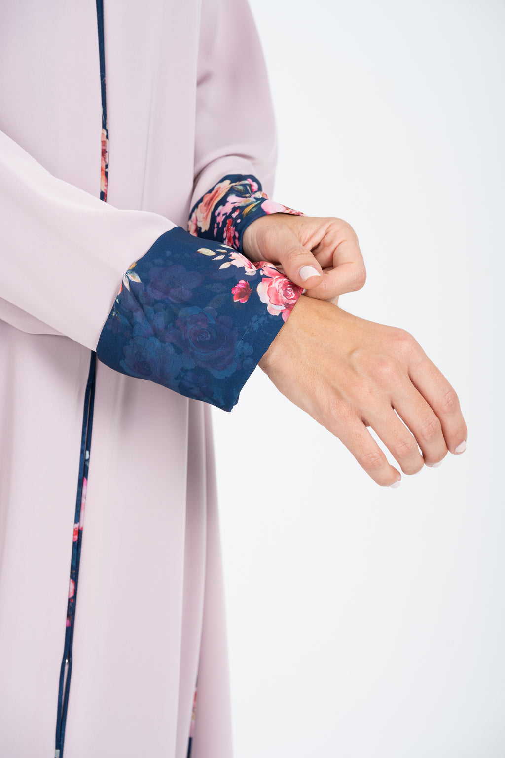 Blue Printed Abaya