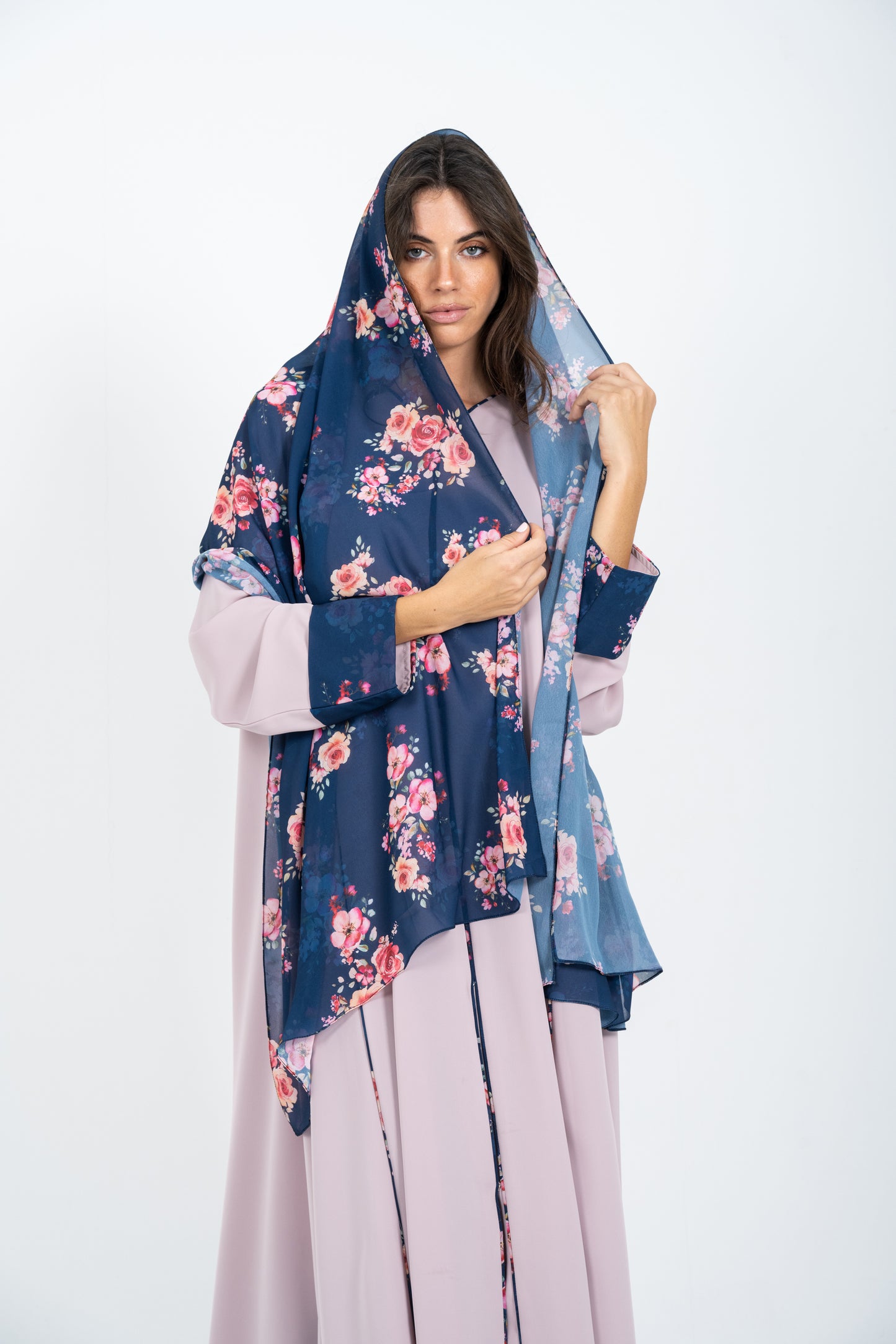 Blue Printed Abaya