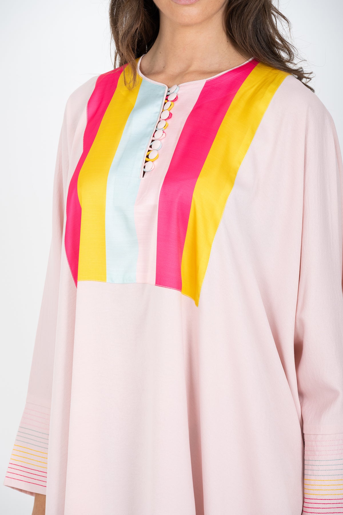 Pink Block Jalabiya