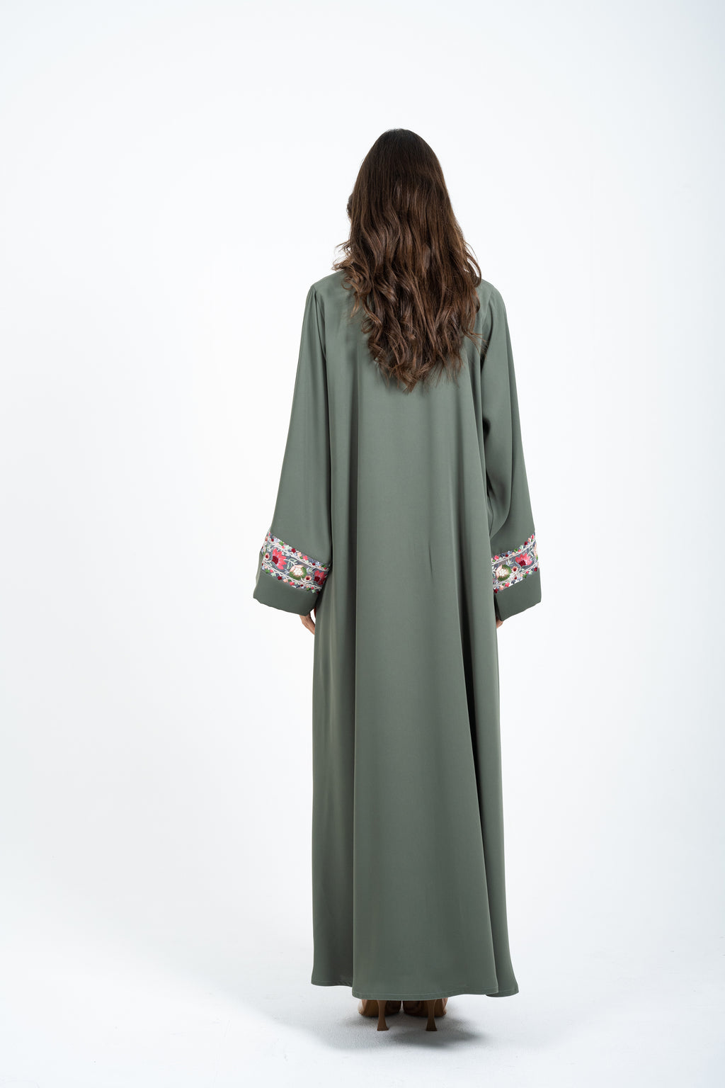 Green Lace Abaya