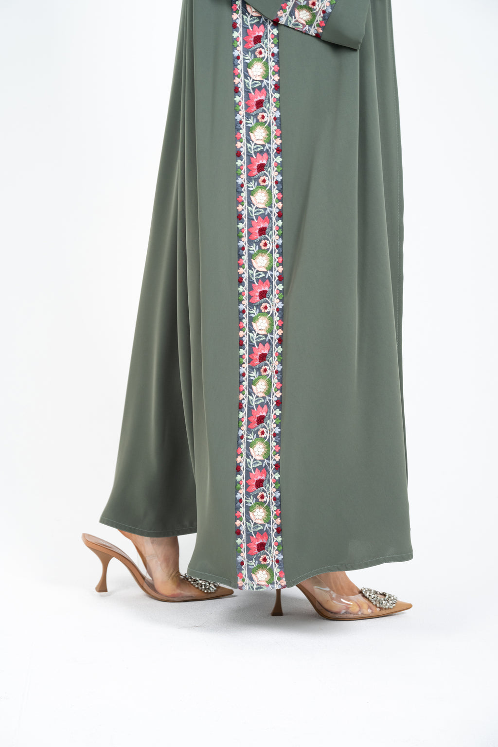 Green Lace Abaya